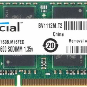 Crucial Memoria Ram DDR3 8GB 1600Mhz Notebook CT102464BF160B