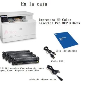 HP Impresora Multifunción LaserJet Pro Color M182NW 7KW55A