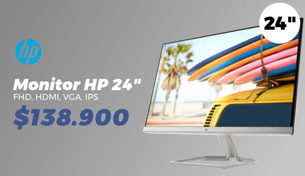 monitor HP 24" oferta