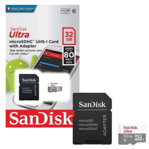 Western Digital Tarjeta Micro SDXC Sandisk 32GB Clase 10 Con adaptador SD