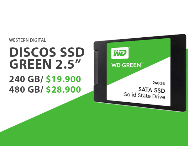 discos ssd western digital green 2.5"