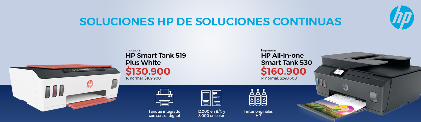 Impresoras HP Smart Tank en Oferta 519 y Smart Tank 530
